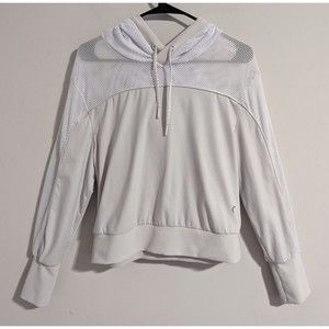 ZYIA Active Mesh Winner Hoodie Women's Size Small White Athletic Pullover